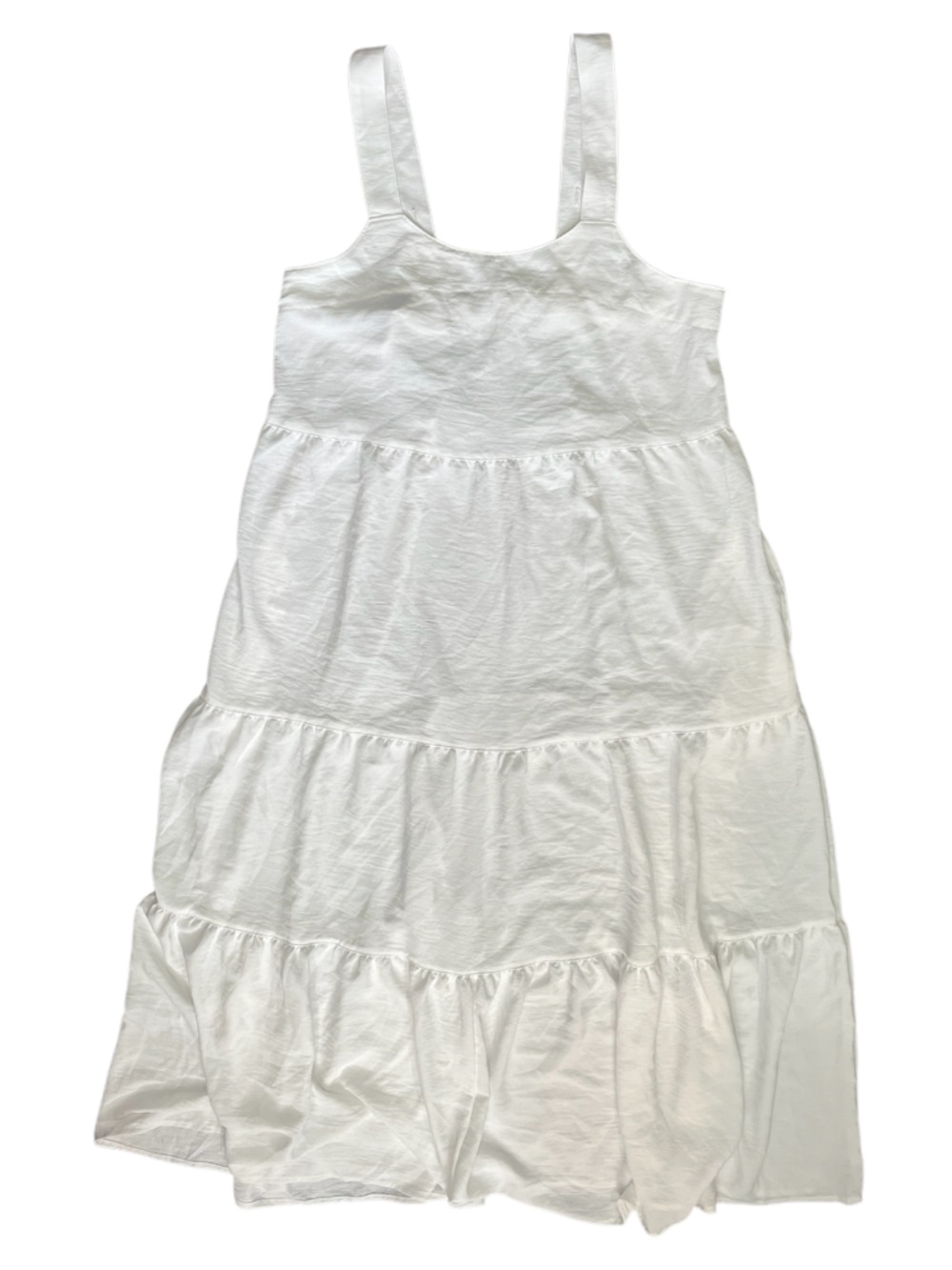 Black Bow Tiered Maxi Dress White Size Large
